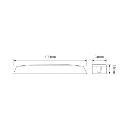 närbild på detaljer och material av Blixtljus Slimline 6LED R65 Amber – LEA