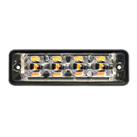 produktbild framifrån visande Blixtljus Super – Slim R65 4LED Amber – LEA