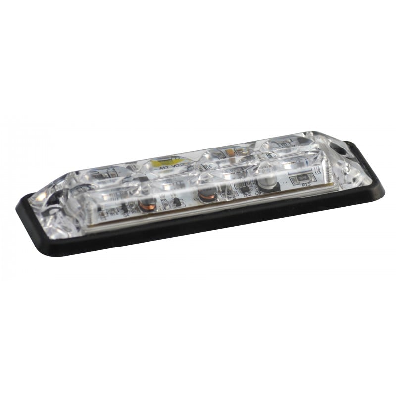 närbild på detaljer och material av Blixtljus Super – Slim R65 4LED Amber – LEA