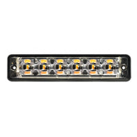 produktbild framifrån visande Blixtljus Super – Slim R65 6LED Amber – LEA