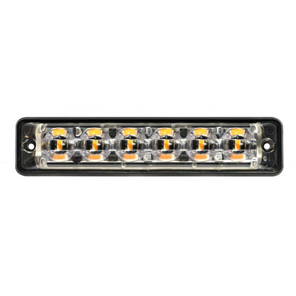 produktbild framifrån visande Blixtljus Super – Slim R65 6LED Amber – LEA