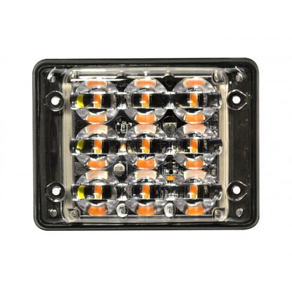 Blixtljus Super – Slim R65 9LED Block Amber – produktbild framifrån | LEA