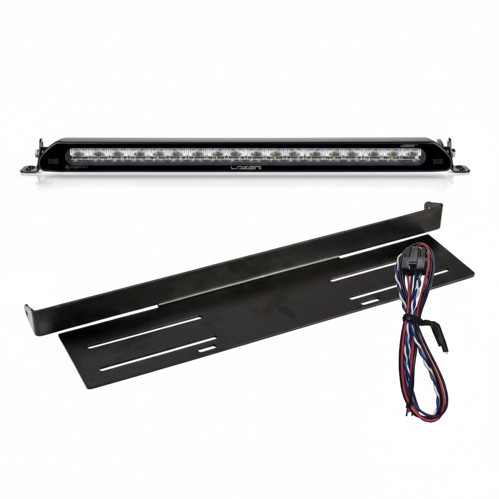 PT – Lazer Linear 18 Elite LBA m fäste & Canbus Volvo Highbeam – produktbild framifrån | Lazer