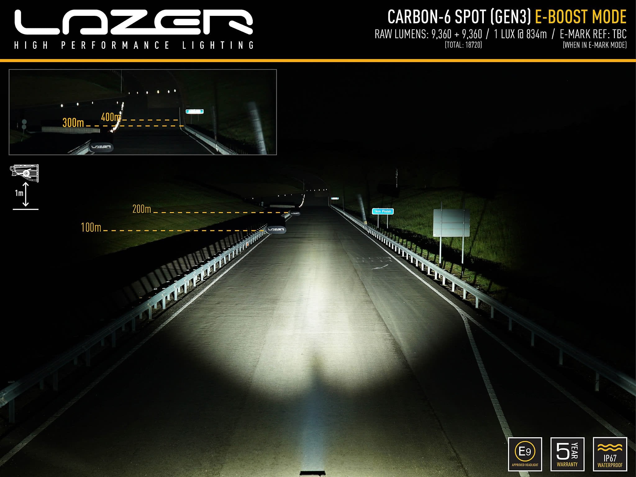 Lazer Carbon – 6 Spot Gen3 – produktvy från sidan | Lazer