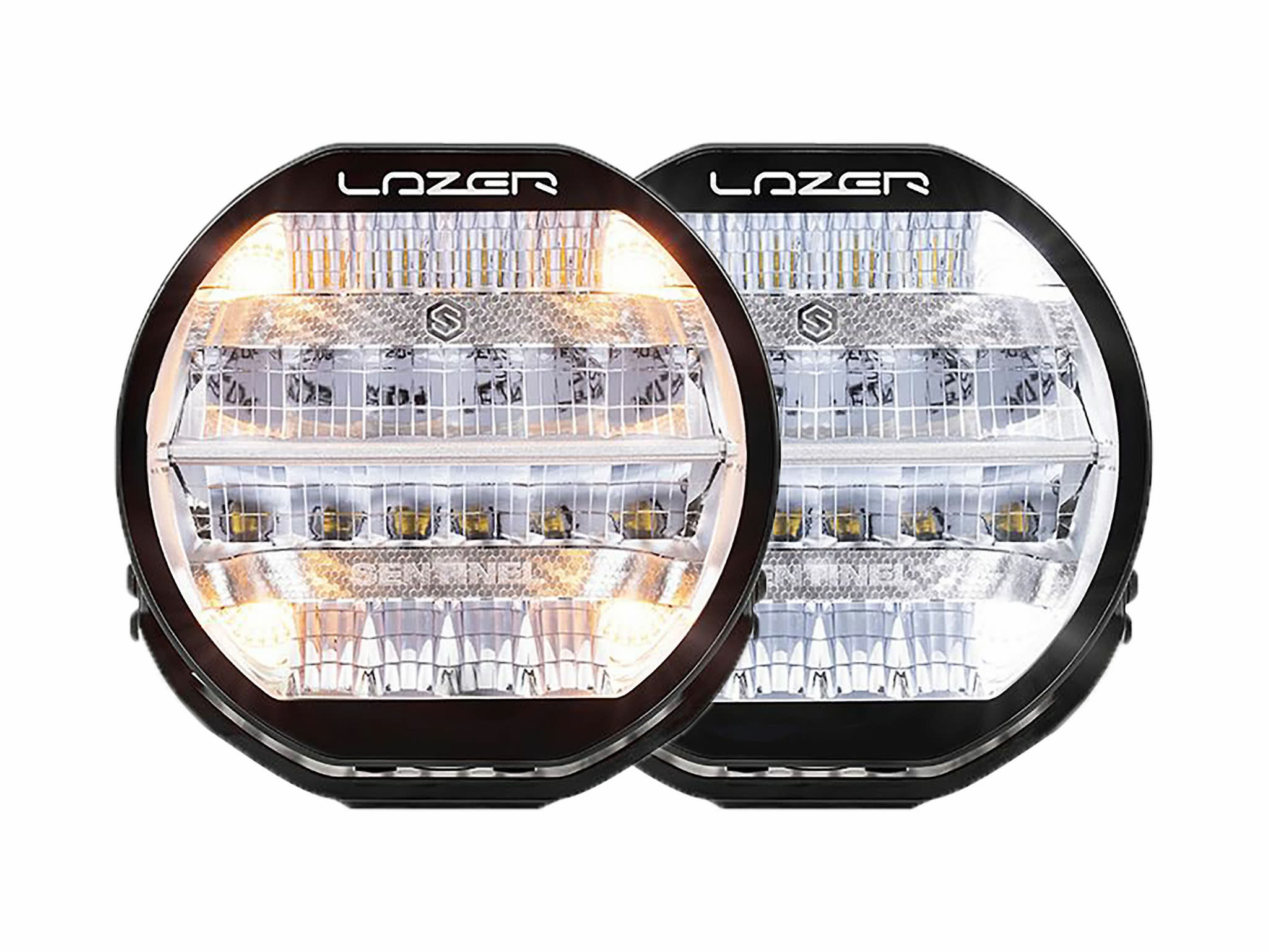 Lazer Sentinel Std LED extraljus 9" Chrome – produktvy från sidan | Lazer
