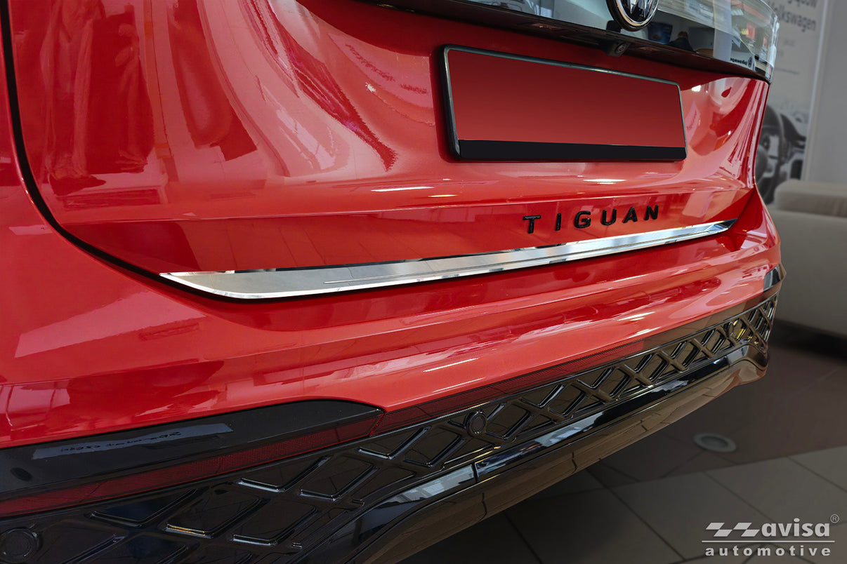 Bakluckelist Volkswagen Tiguan III 2024+ – Spegelpolerat silver – detaljbild 3