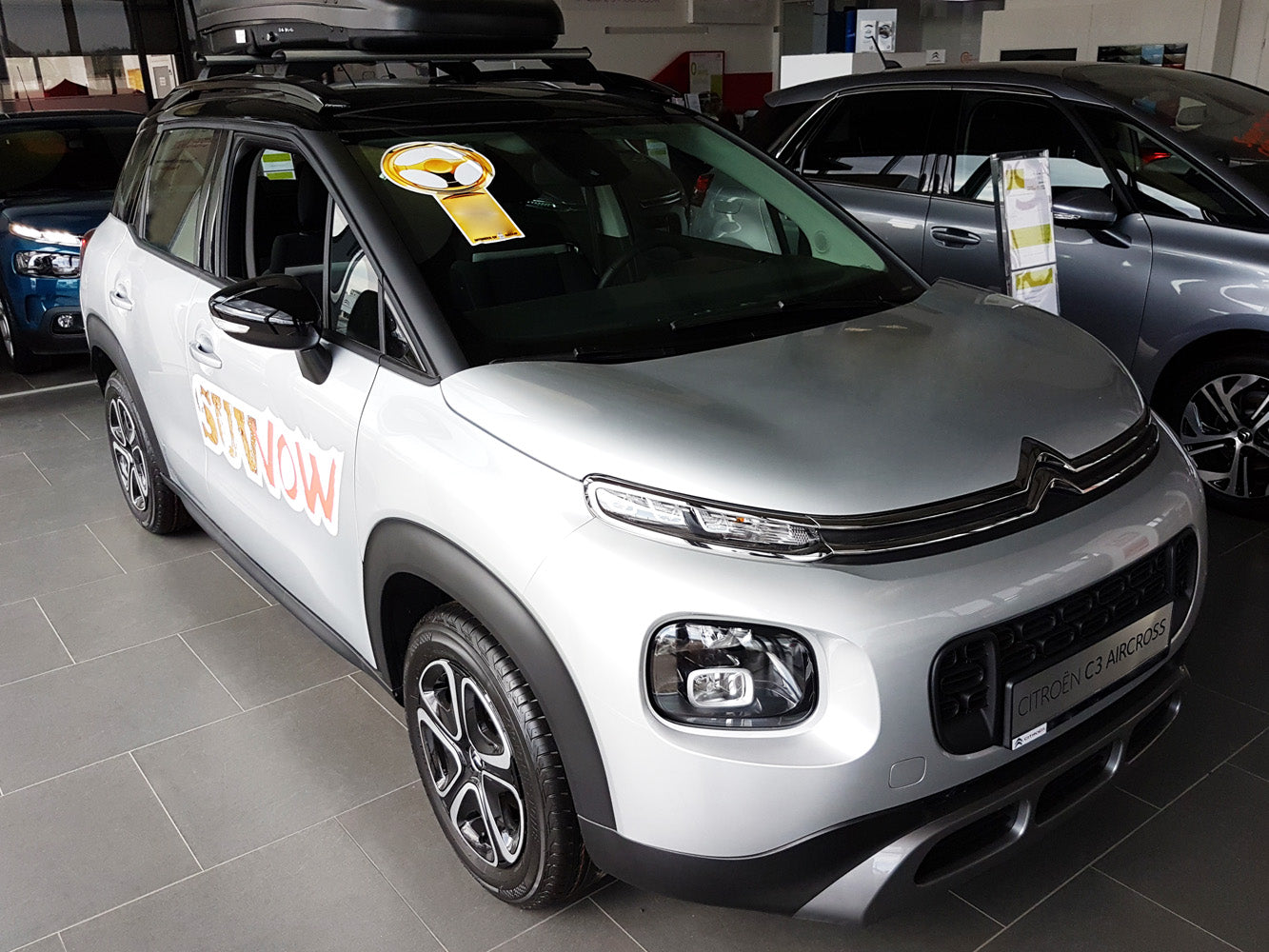 Lastskydd Citroen C3 Aircross II 2017–2021 facelift 2021+ – Silver satin – detaljbild 3