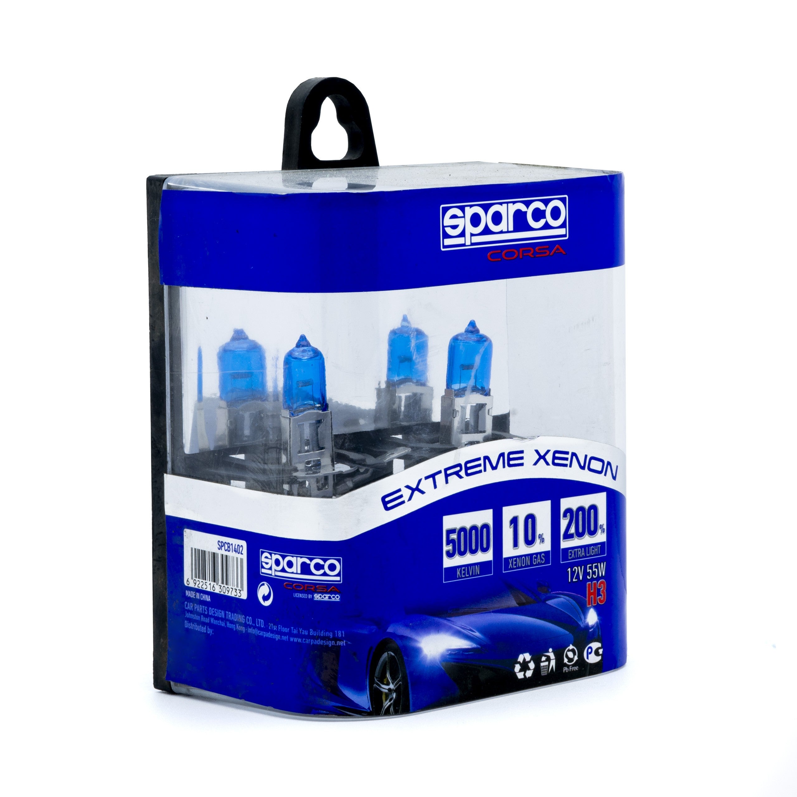 Halogenlampa – Sparco – H3 – 5000K – 9V - 16V – 55 W – 2-pack