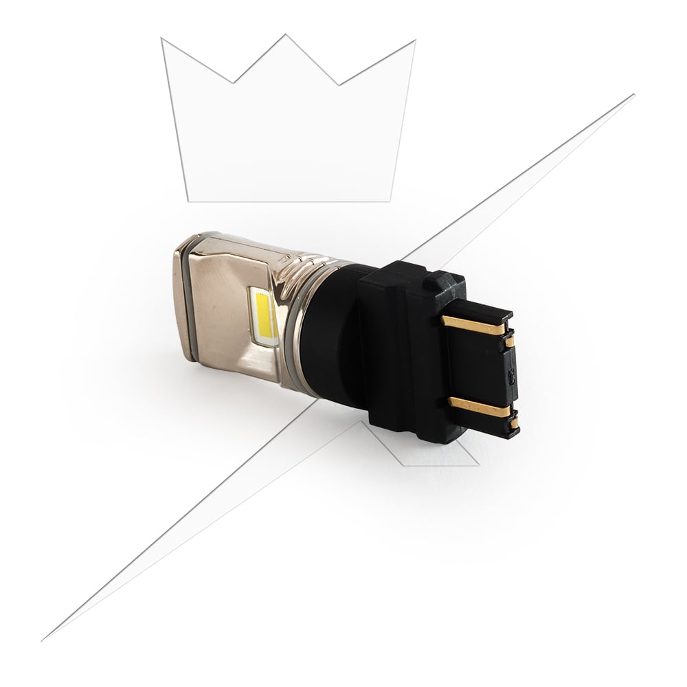 T25 – 3157 LED Chrome Vit – produktvy från sidan | ÖVRIGT