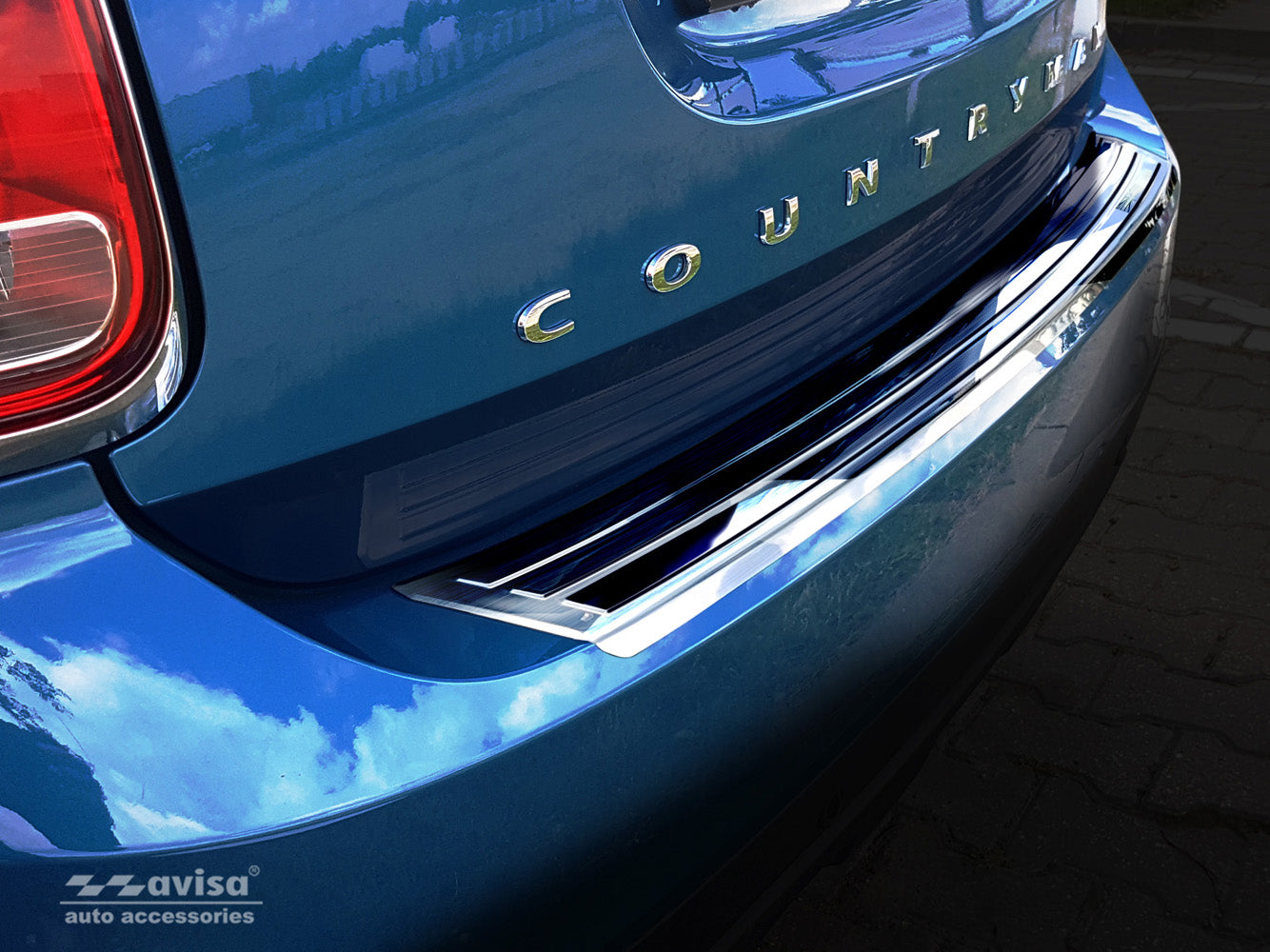 Lastskydd Mini Countryman F60 crossover facelift 2016–2020 – Silver satin – detaljbild 2