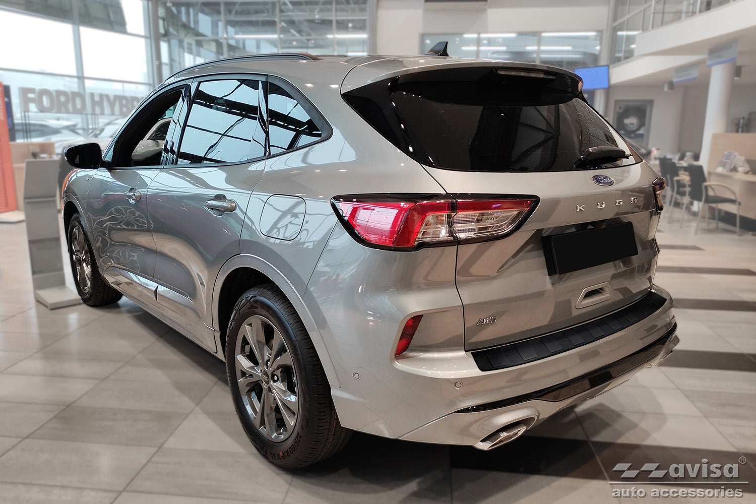 Lastskydd Black Mat Ford Kuga III ST-Line/ Hybrid/ Vignale 2019–2024, facelift 2024+ – Mattsvart – detaljbild 2