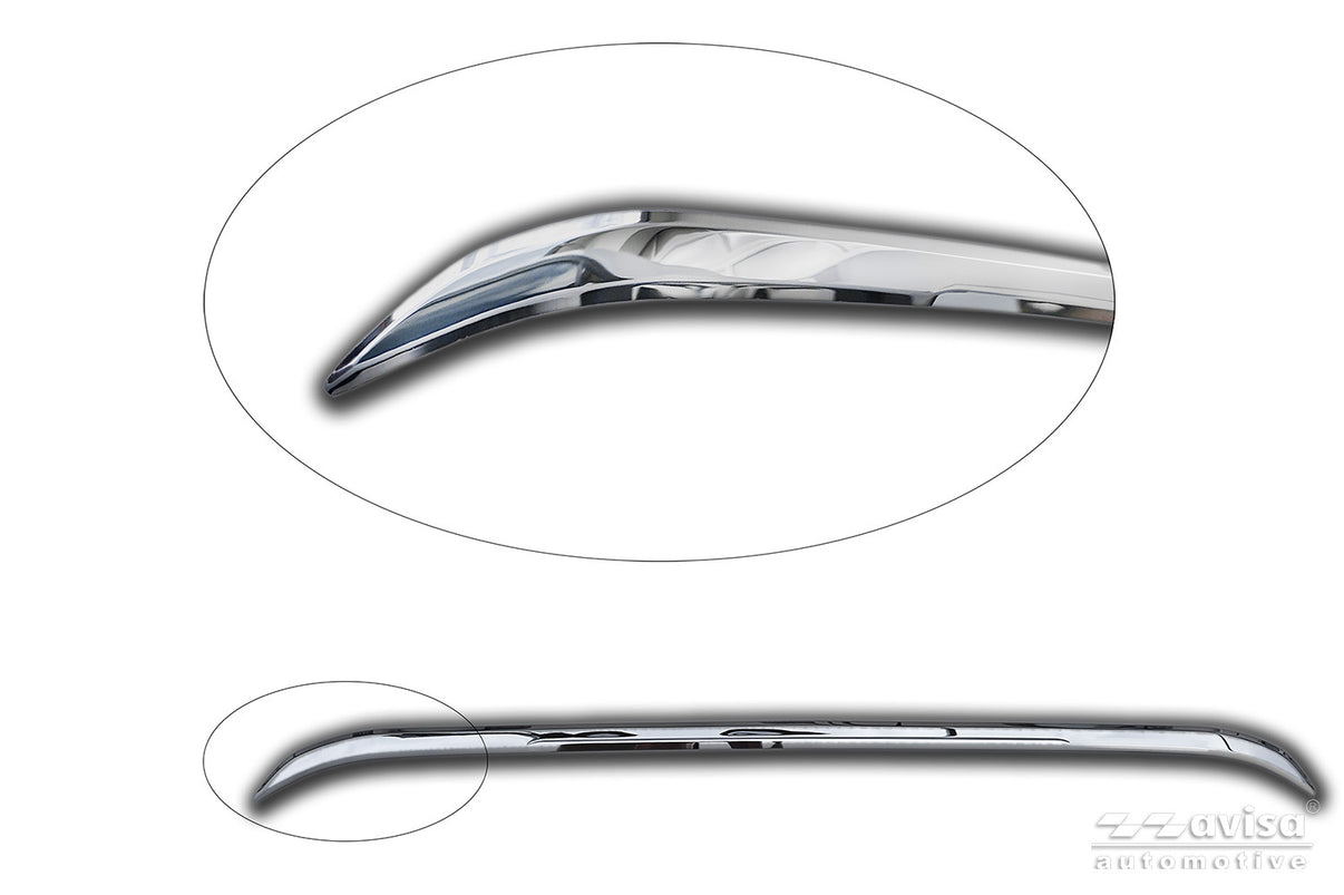 Bakluckelist Volkswagen ID 3 2019–2023, facelift 2023+ – Spegelpolerat silver