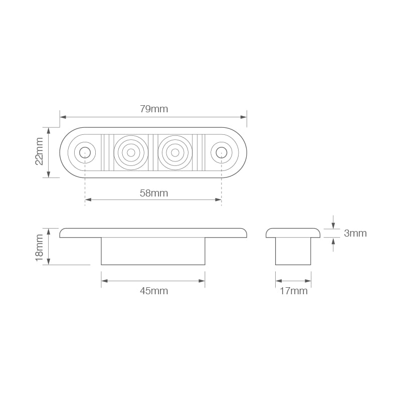 Markeringsljus 2 – LED Vit – 12/24V (2 – pack) – närbild detaljer | LEA