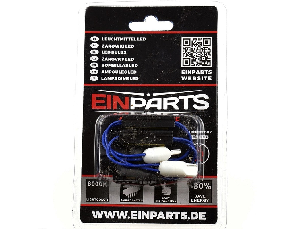 LED-motstånd och CANbus-tillbehör – W5W – W2,1x9,5d – 9V - 16V – 2-pack