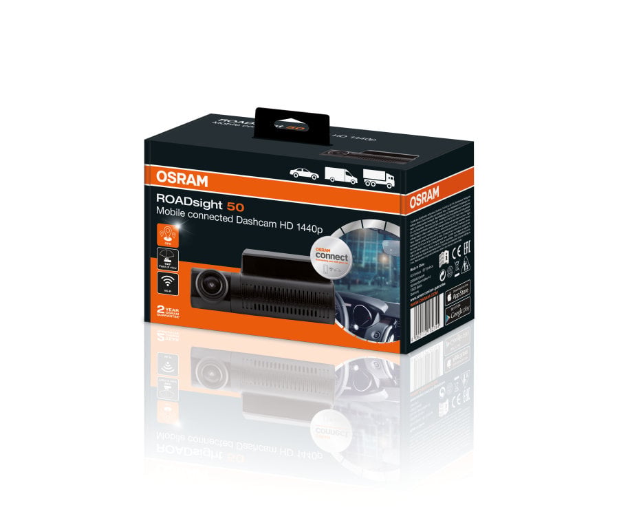 bild som visar användning av Dashcam ROADSIGHT 50 FS1 – OSRAM