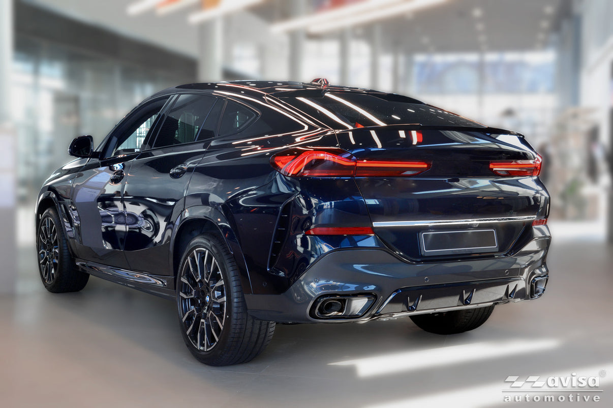 Bakluckelist BMW X6 (G06) 2023+ – Spegelpolerat silver – detaljbild 2