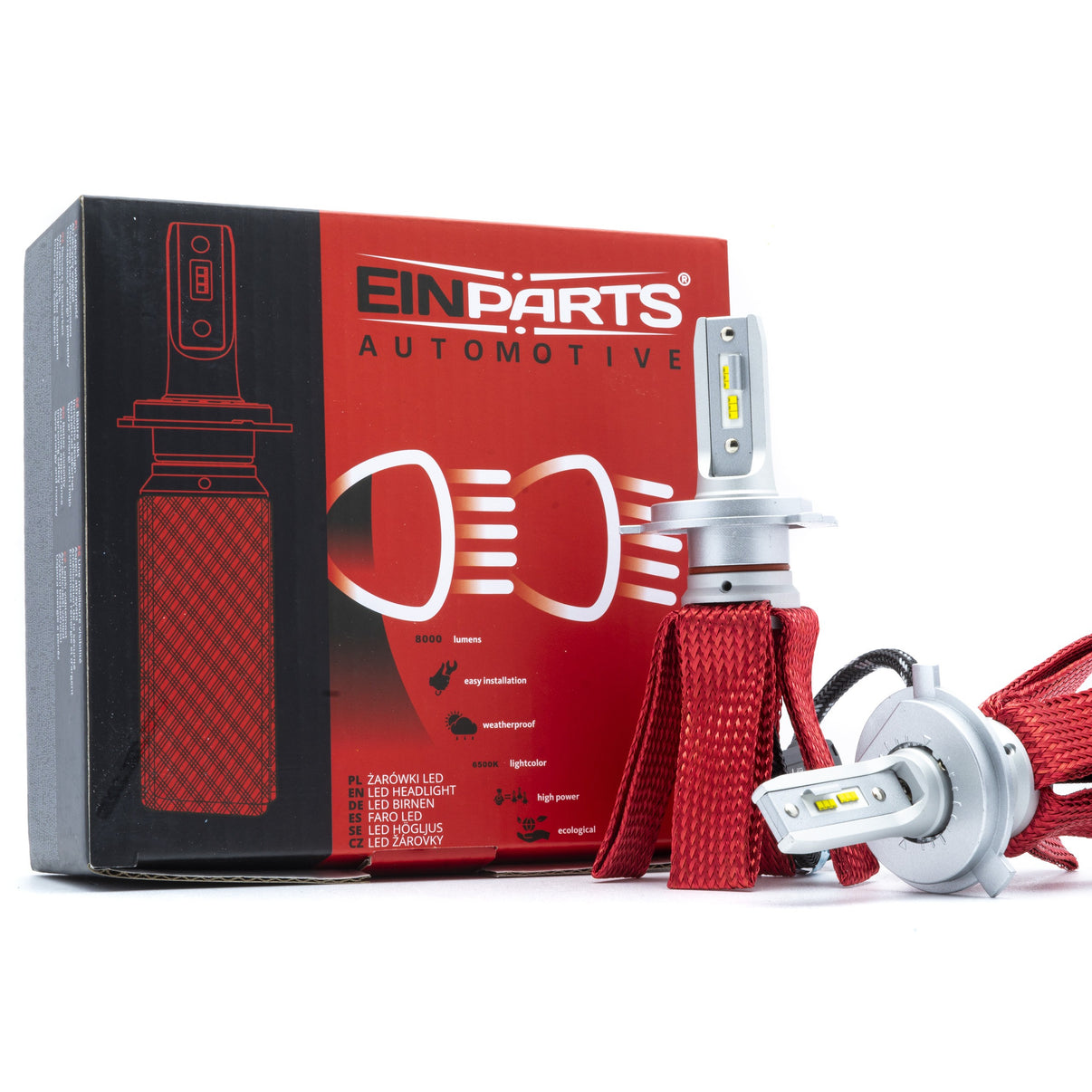 LED-konverteringssats – H4 – 6000K – 9V - 32V – P43t-38 – 2-pack