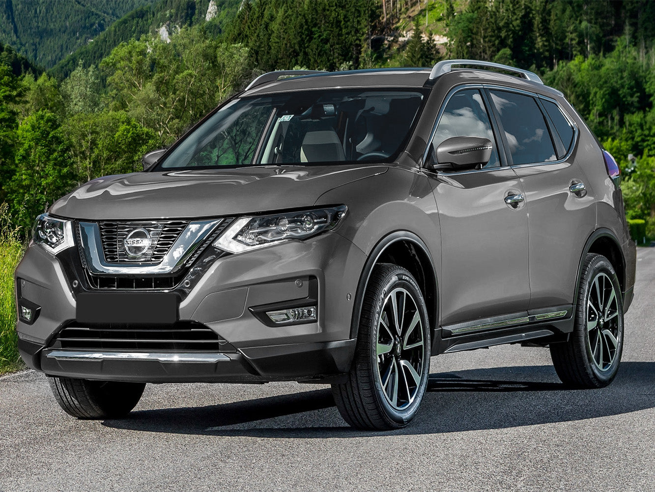 Lastskydd Nissan X-Trail III (T32) facelift 2017–2021 – Silver satin – detaljbild 3