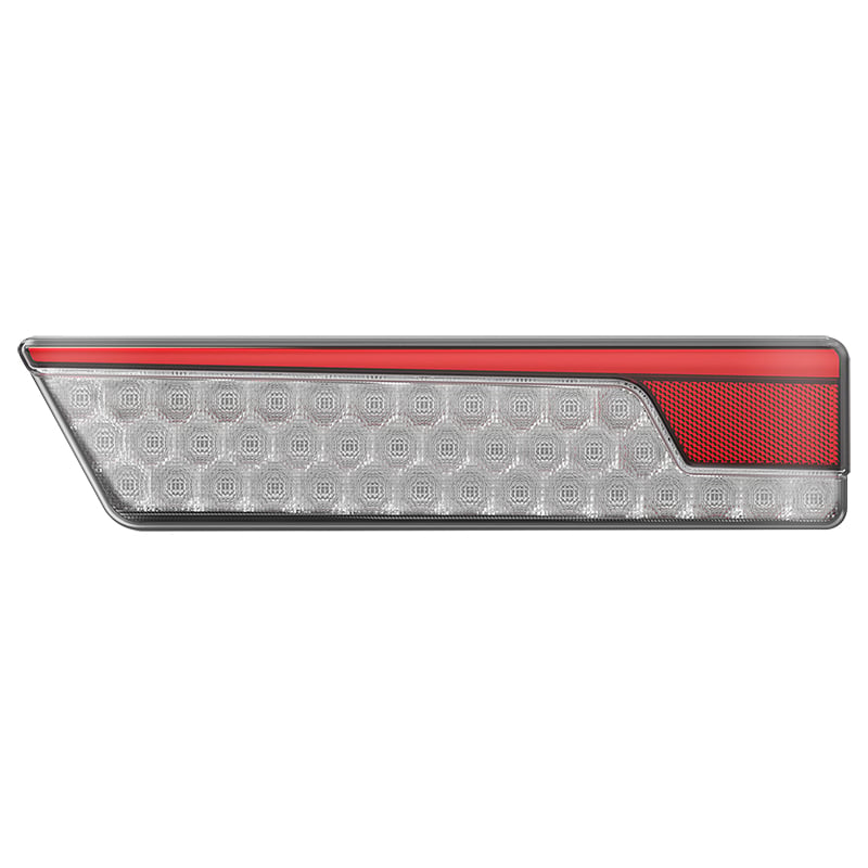 Kombinationslampa 355BARWML Chrome – Left – närbild detaljer | LEA