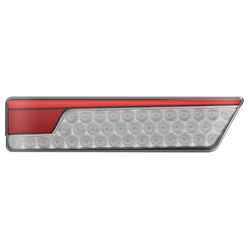 Kombinationslampa 355BARWML Chrome – Right – närbild detaljer | LEA