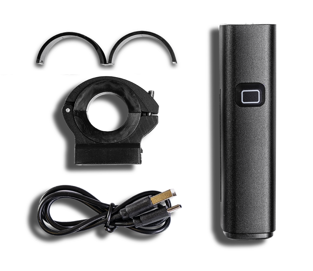Smarter Bullit Cykellampa F530 VIT – 1000lm – närbild detaljer | SMARTER