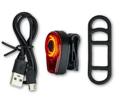 Smarter Bullit Cykellampa B200 RÖD – 50lm – i användning | SMARTER