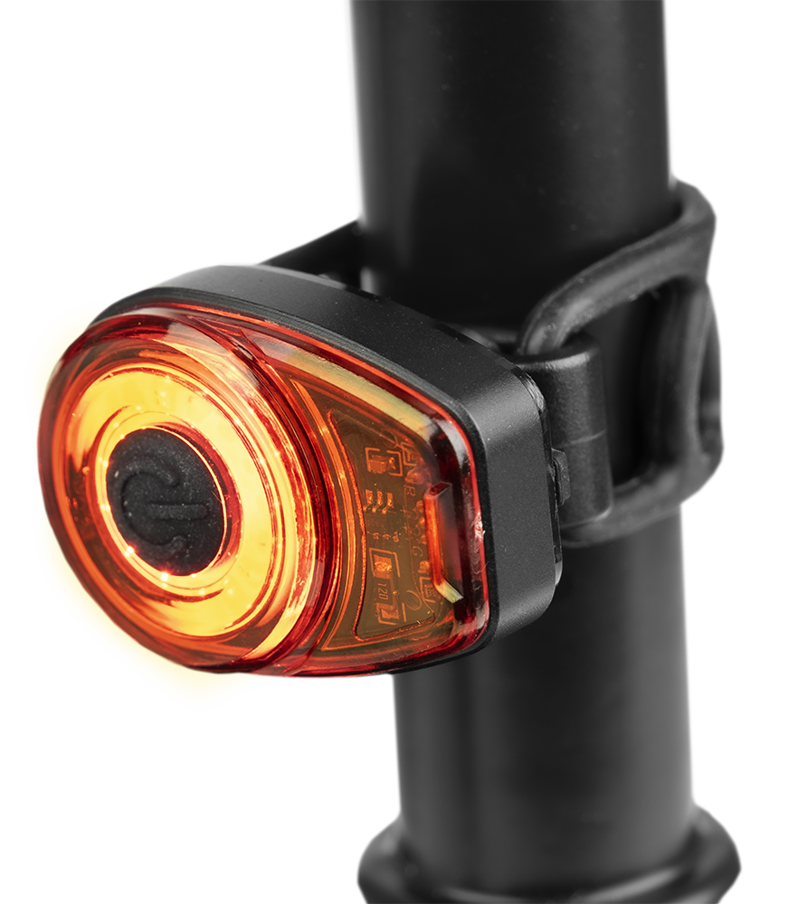 Smarter Bullit Cykellampa B200 RÖD – 50lm – produktbild framifrån | SMARTER