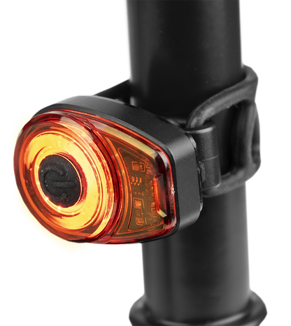 Smarter Bullit Cykellampa B200 RÖD – 50lm – produktbild framifrån | SMARTER