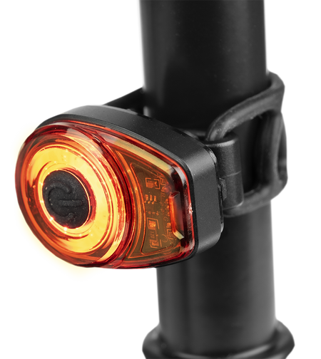 Smarter Bullit Cykellampa B200 RÖD – 50lm – produktbild framifrån | SMARTER