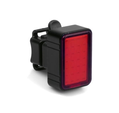 Smarter Bullit Cykellampa B820 RÖD – 50lm – närbild detaljer | SMARTER