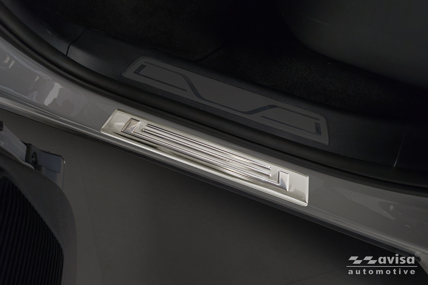 Tröskelskydd Lines BYD Seal U Dm-i 2024+ – Silver satin – detaljbild 2