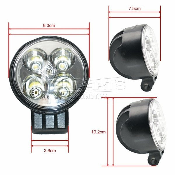 LED-arbetslampa – 12 W – 6000K – 4 LED – 87 mm