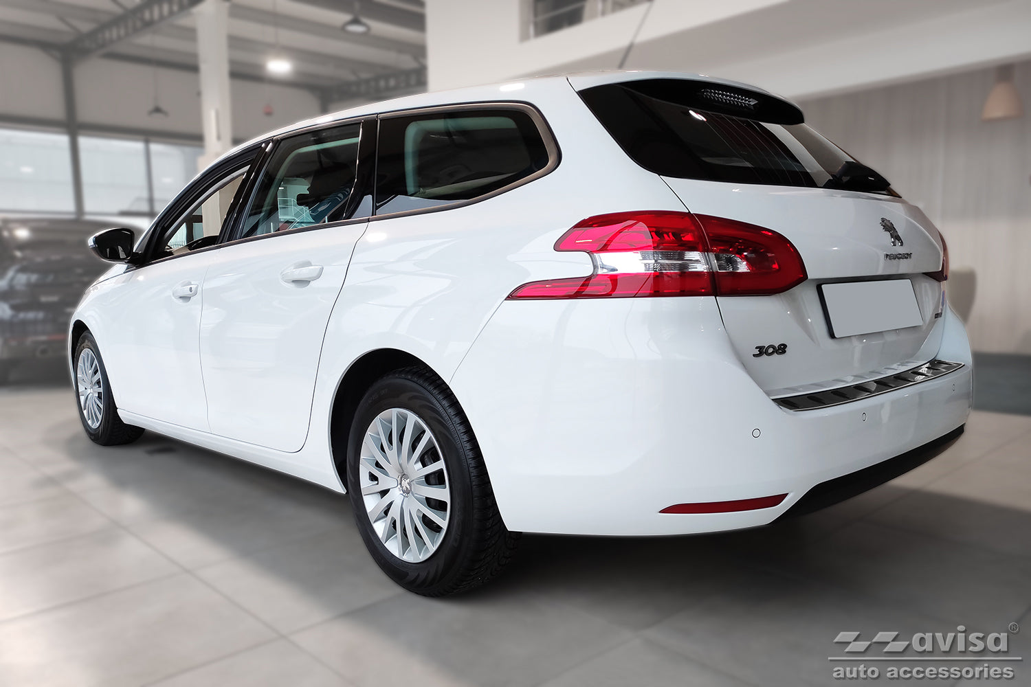 Lastskydd Strong Edition Peugeot 308 II SW Kombi 2013–2017, facelift 2017+ – Svart – detaljbild 2