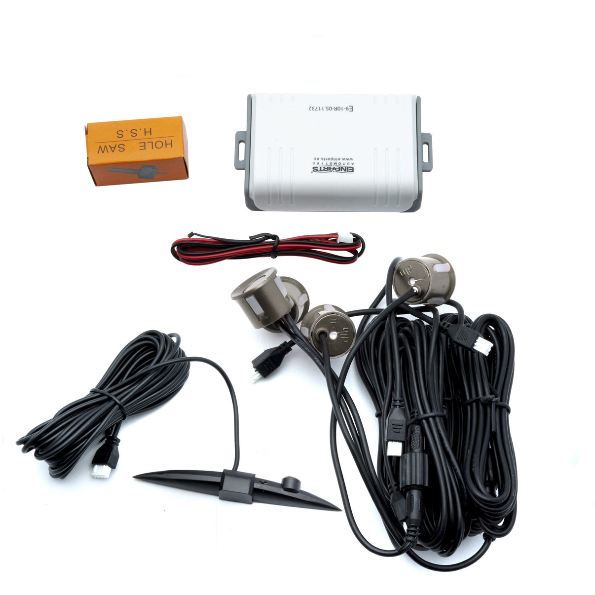 Parkeringssensor med display – Beige – ultraljudssensor – 4 sensorer – 4x 2,5 m