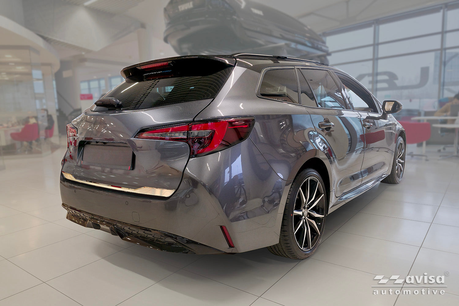 Bakluckelist Toyota Corolla XII Touring Sports 2018+/ GR Sport 2018+ – Spegelpolerat silver (2/38124) – detaljbild 2