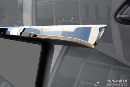 Bakluckelist Skoda Karoq facelift 2022+ – Spegelpolerat silver – detaljbild 3