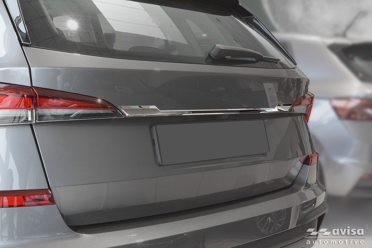 Bakluckelist Skoda Kamiq 2019+24, facelift 24– – Spegelpolerat silver – detaljbild 3