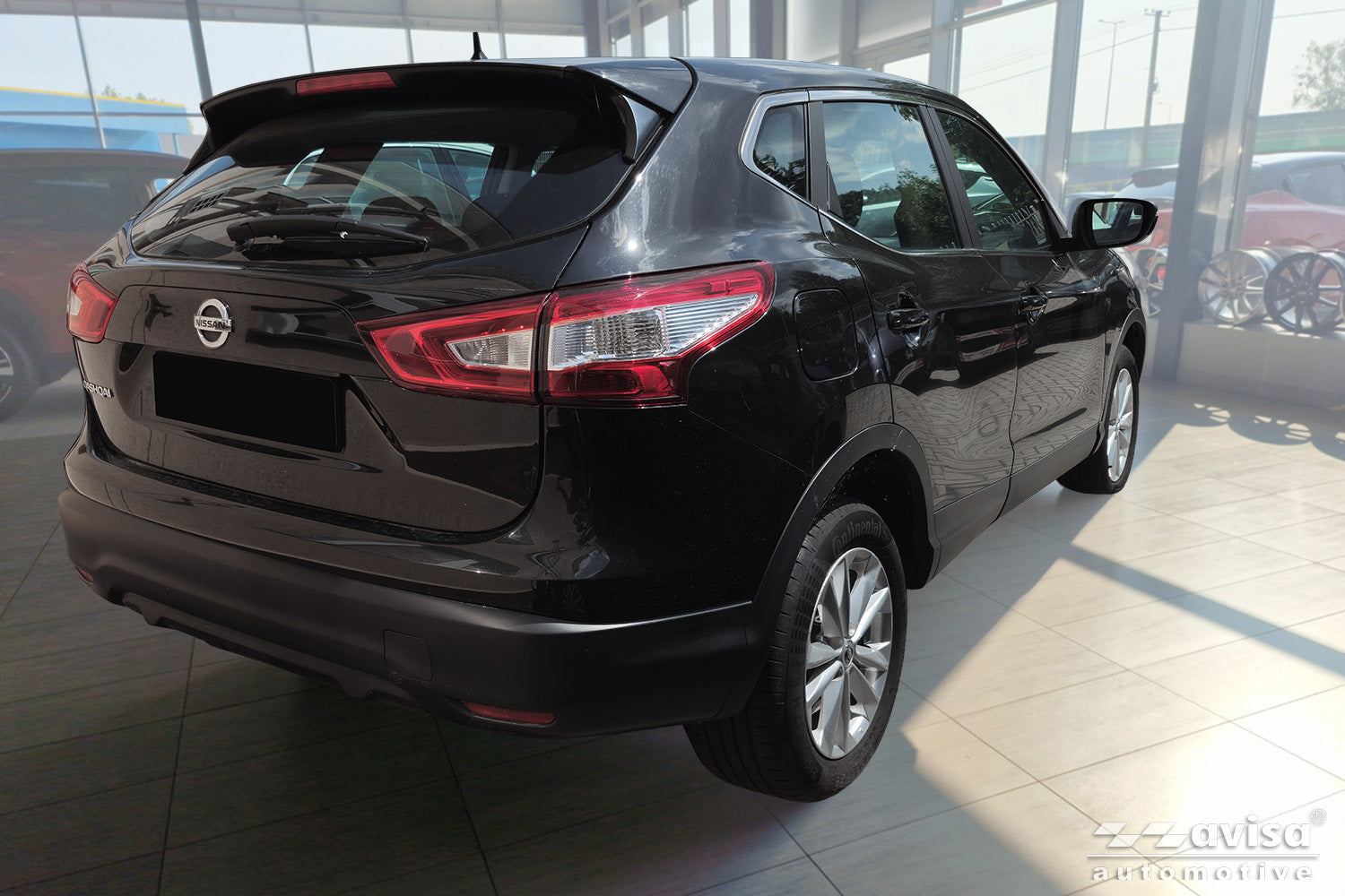Tröskelskydd Lines Nissan Qashqai II Crossover 2014–2017, facelift 2017–2021 – Silver satin – detaljbild 3