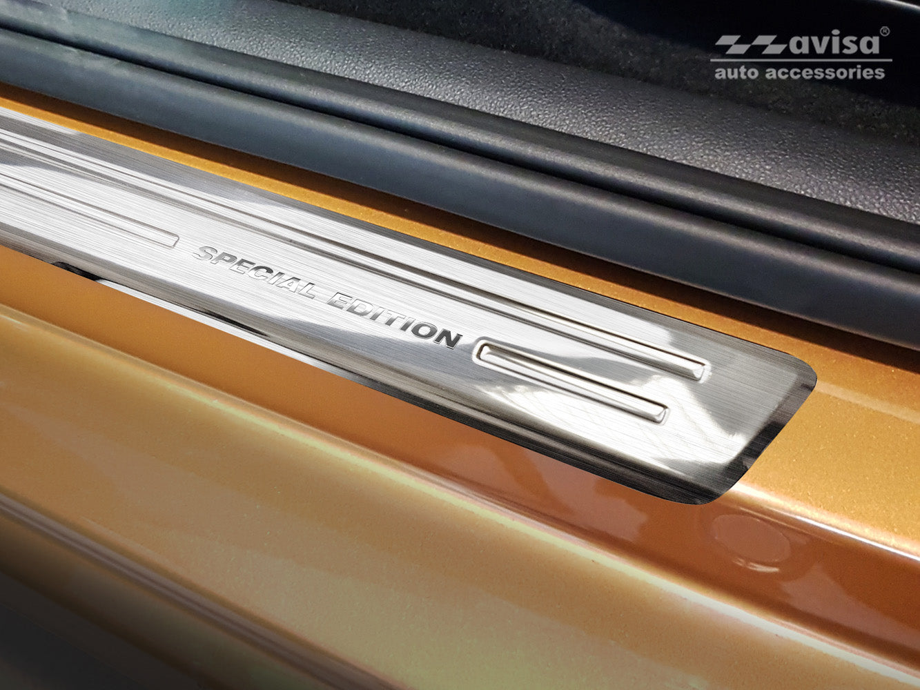 Tröskelskydd Special Edition Volkswagen Arteon 2017–2020, facelift 2020+ m.fl. – Silver satin – detaljbild 2