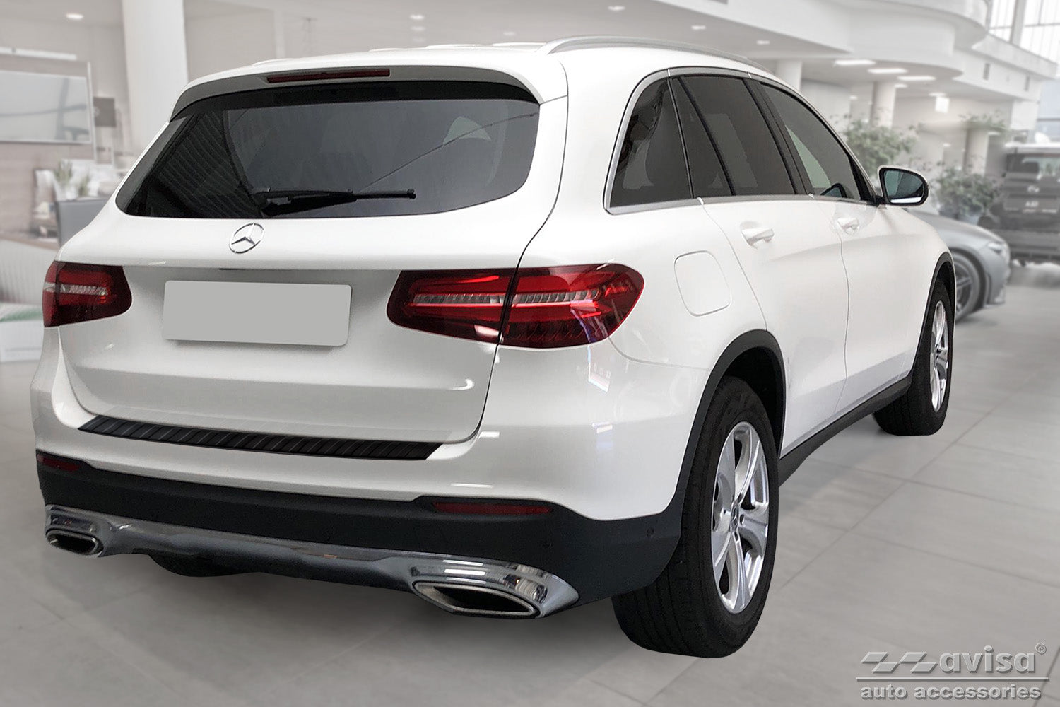 Lastskydd Black Mat Mercedes Glc (X253) 5-dörrars/ Hybrid 2015–2019, facelift 2019–2022 – Mattsvart – detaljbild 2
