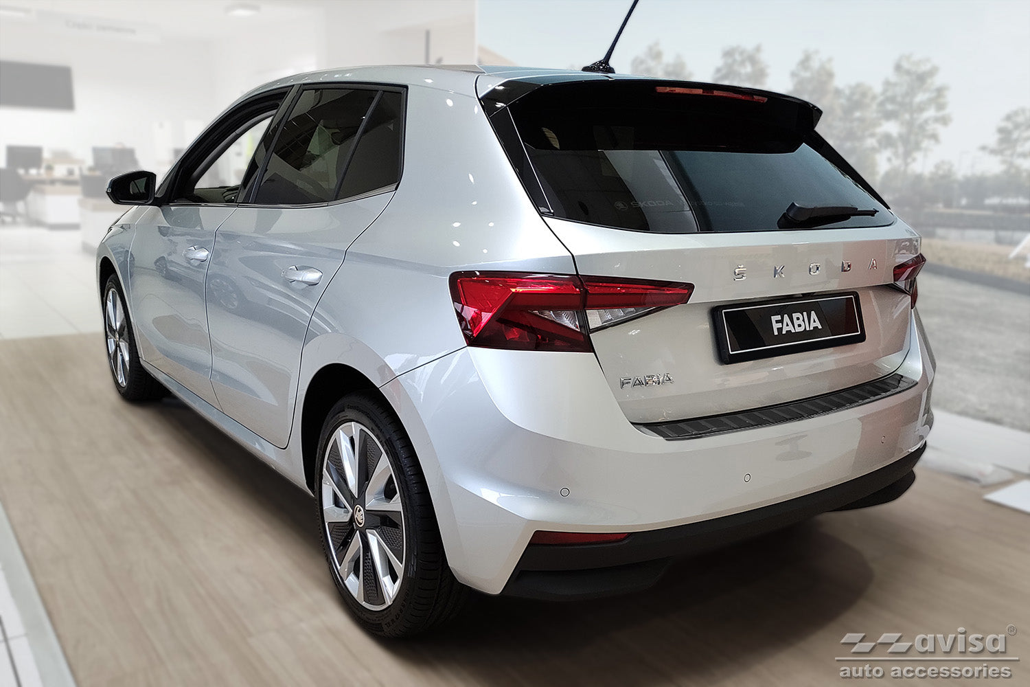 Lastskydd Skoda Fabia IV halvkombi 2021+ – Svart – detaljbild 2