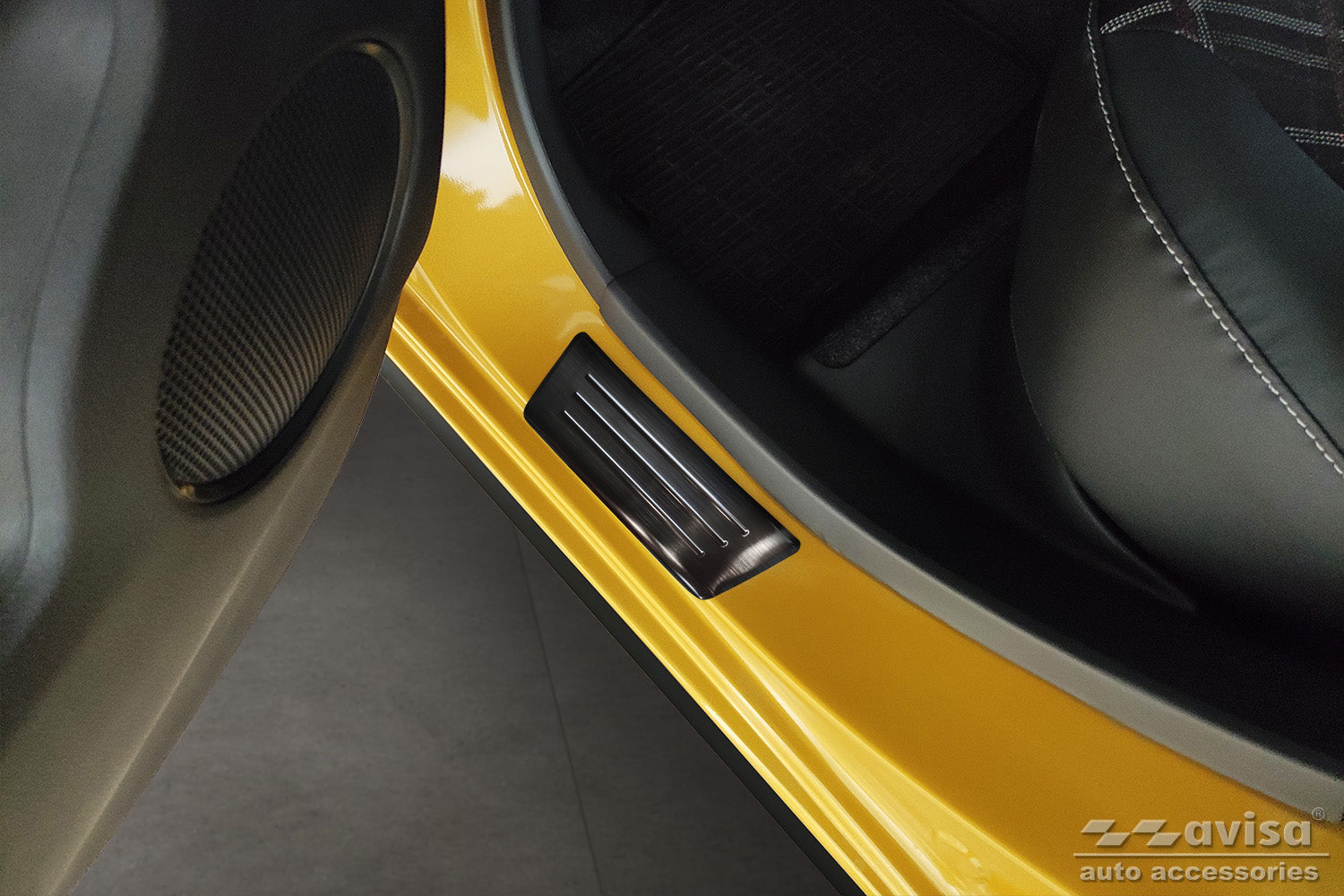 Tröskelskydd Special Edition Mitsubishi Space Star facelift 2020+ – Svart – detaljbild 2