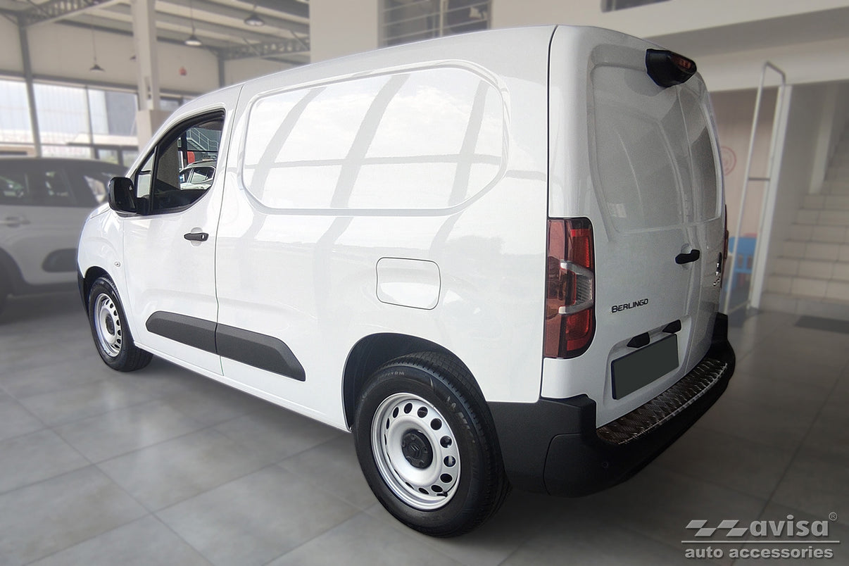 Tröskelskydd Black Mat Citroen Berlingo III 2018–2024, facelift 2024+ m.fl. – Mattsvart – detaljbild 2