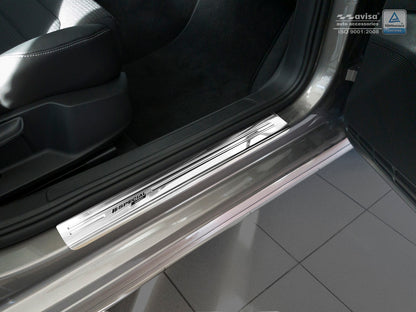 Tröskelskydd Special Edition Volkswagen Golf VII halvkombi/ variant 2012–2017, facelift 2017–2019 – Silver satin – detaljbild 3