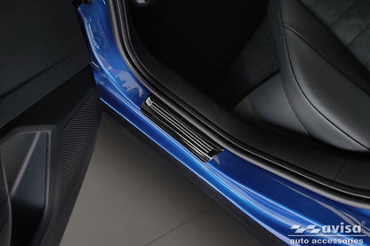 Tröskelskydd Exclusive Seat Arona, Arona Xcellence, Arona FR 2017–2021, facelift 2021+ – Spegelblank svart – detaljbild 2