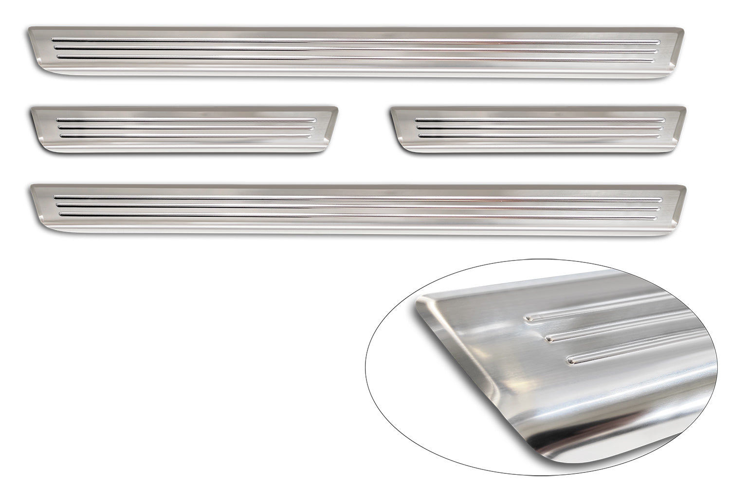 Tröskelskydd Lines Skoda Enyaq IV 2020+/ Skoda Enyaq Coupe iV 2022+ – Silver satin