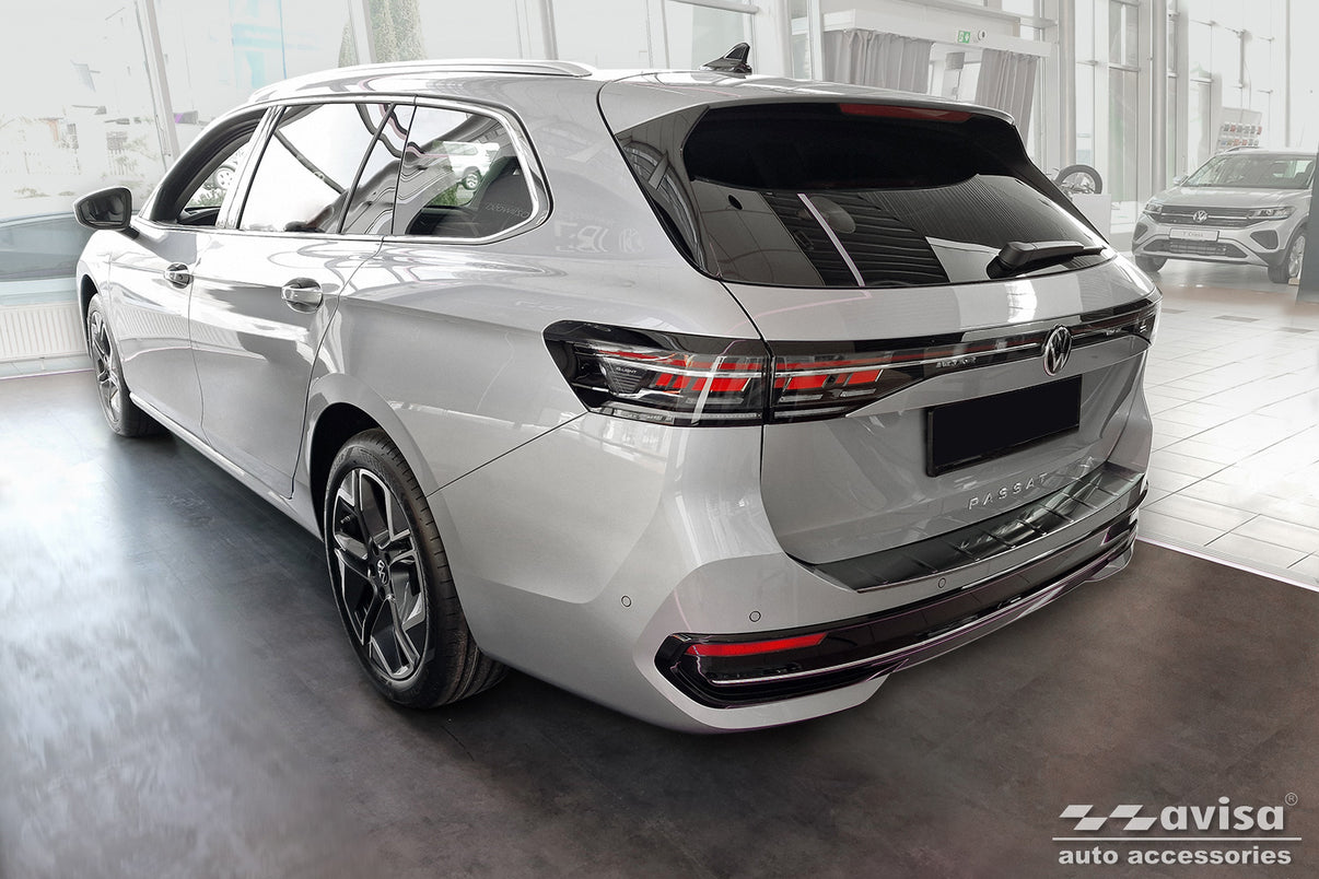 Tröskelskydd Lines Skoda Superb IV Kombi 2024+ / Volkswagen Passat B9 Variant/ R-line/ Hybrid 2024+ – Svart – detaljbild 3
