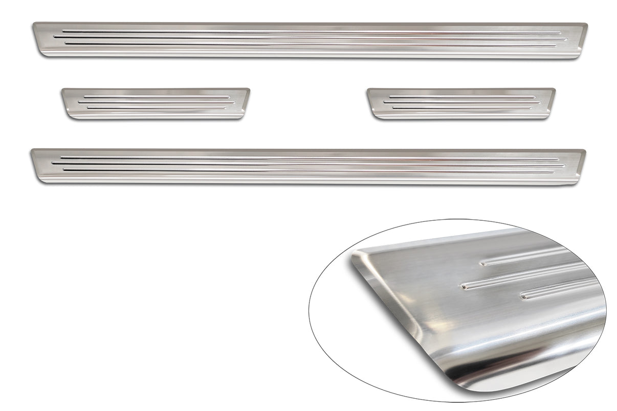 Tröskelskydd Lines Fiat 600 2023+ – Silver satin