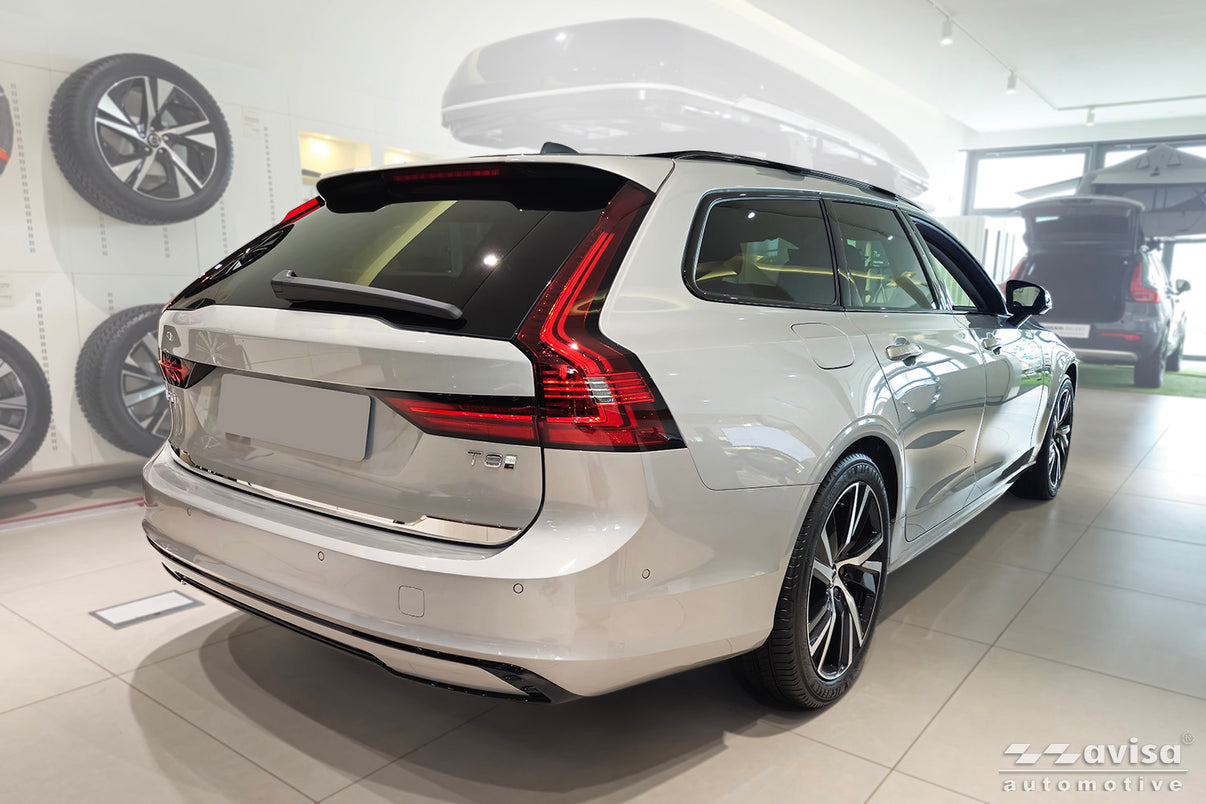 Bakluckelist Volvo V90 Kombi 2016+/ V90 Cross Country 2016+ – Spegelpolerat silver – detaljbild 2