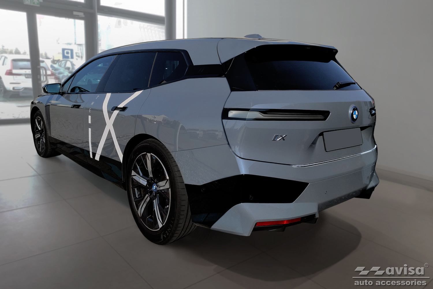 Lastskydd BMW iX (I20) 2021+ – Silver satin – detaljbild 2
